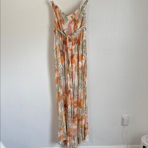 Mittoshop Orange and Green Floral Jumpsuit